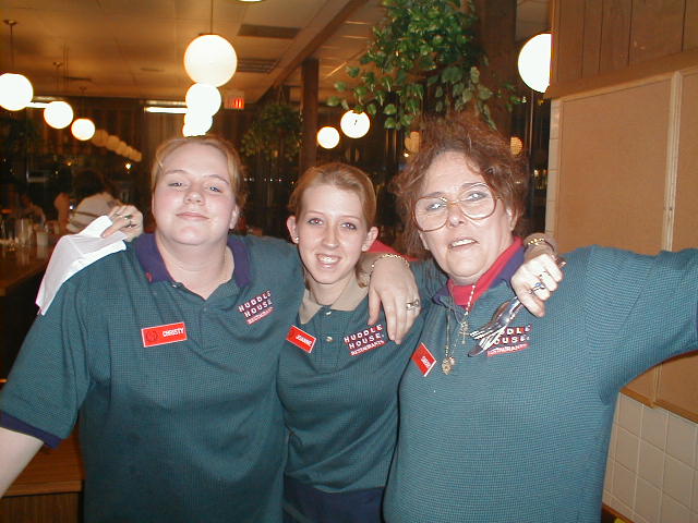 The Oxford Huddle Waitresses: Cristy, Joann, Sarah